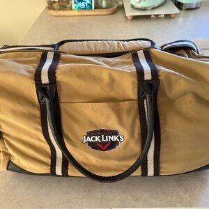 Promotional Jack Links brown canvas duffel bag